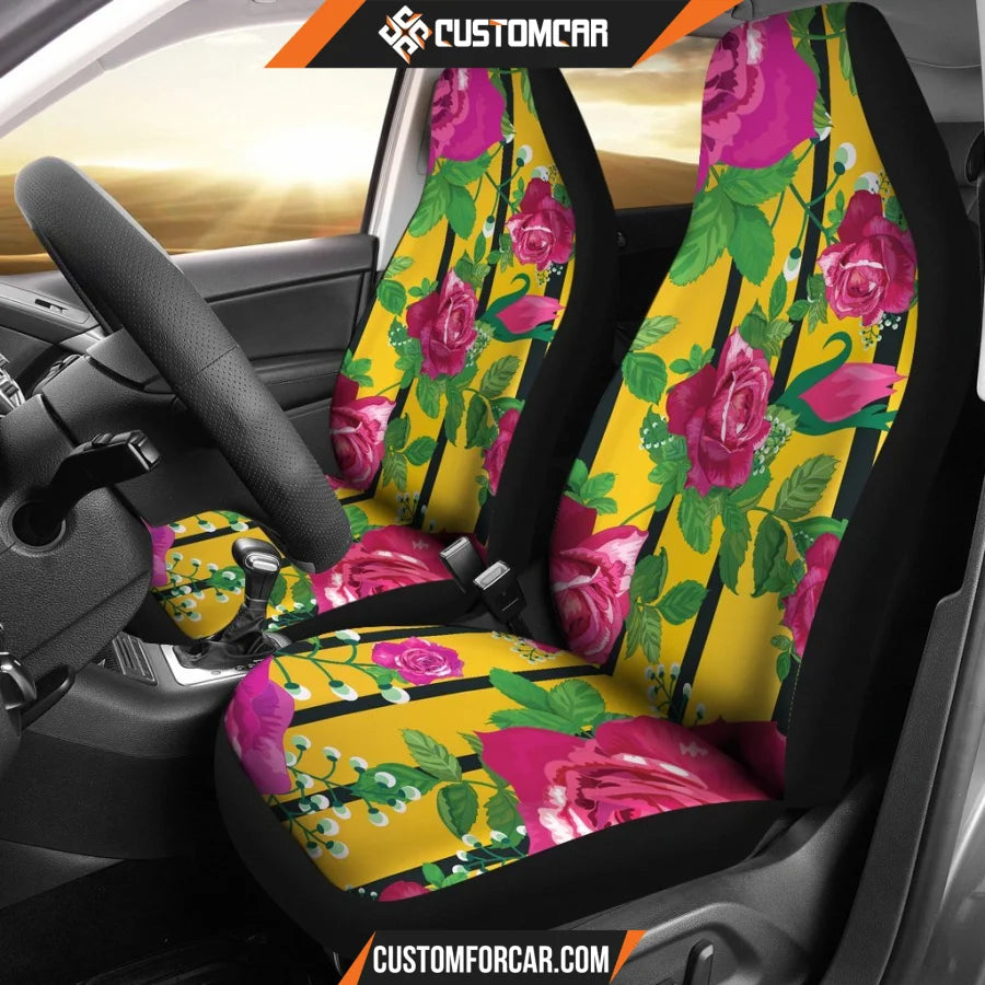 Luxury Rose Car Seat Covers DECORINCAR