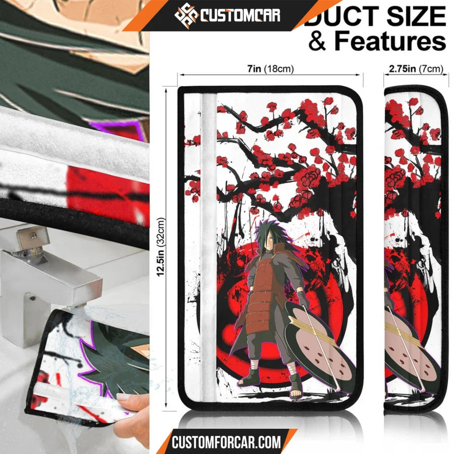 Madara Seat Belt Covers Japan Style Naruto Anime Car 