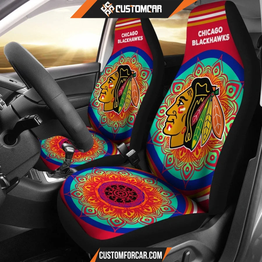 Magical And Vibrant Chicago Blackhawks Car Seat Covers 