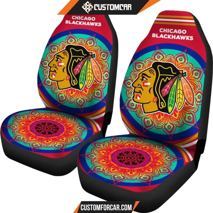 Magical And Vibrant Chicago Blackhawks Car Seat Covers 