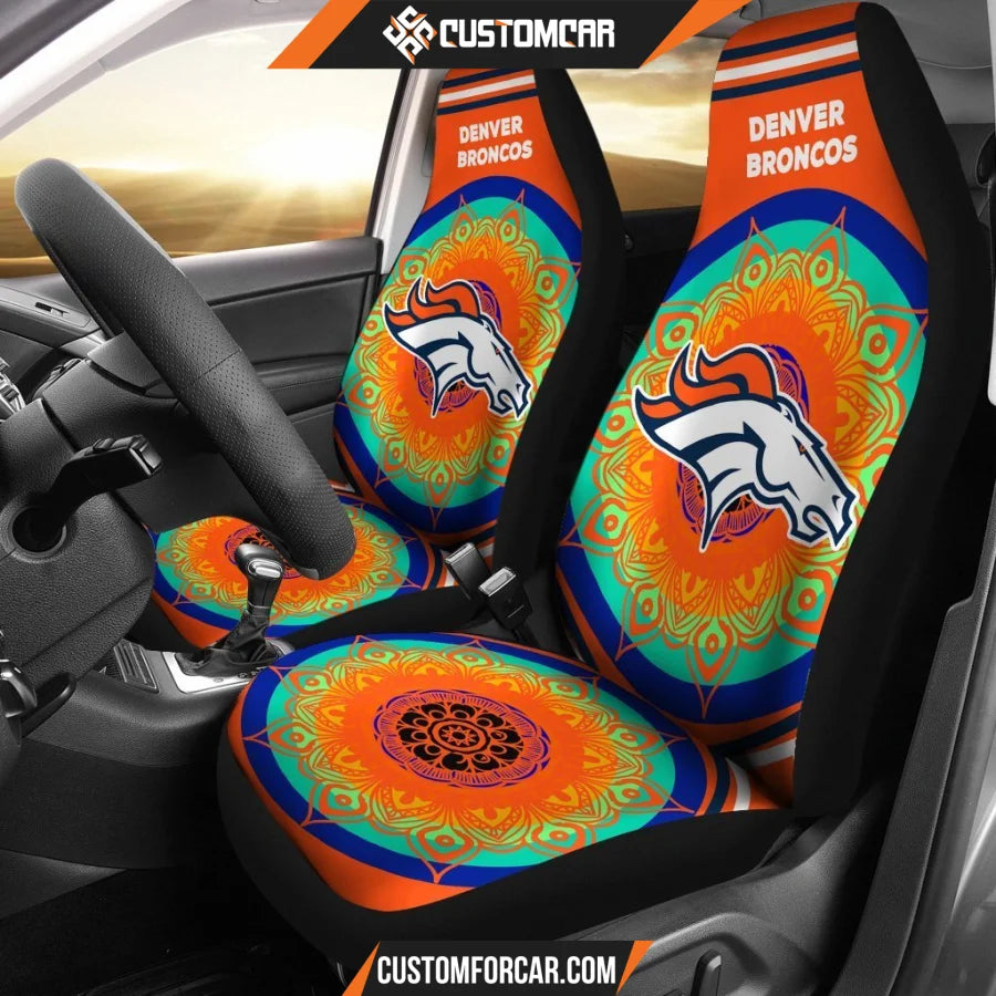 Magical And Vibrant Denver Broncos Car Seat Covers R0313020 