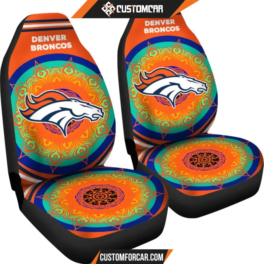 Magical And Vibrant Denver Broncos Car Seat Covers R0313020 