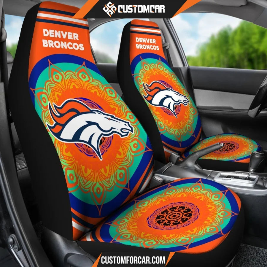 Magical And Vibrant Denver Broncos Car Seat Covers R0313020 