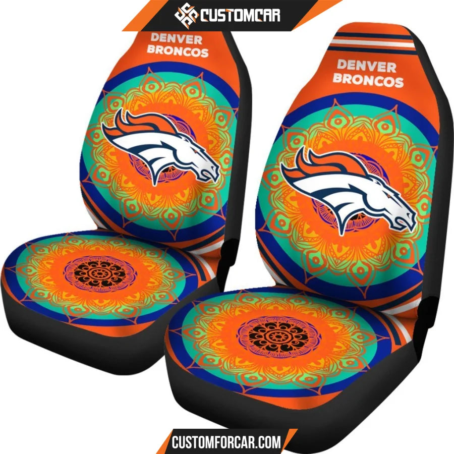 Magical And Vibrant Denver Broncos Car Seat Covers R0313020 