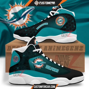 Miami Dolphins Air Jordan 13 Sneakers NFL Custom Sport Shoes