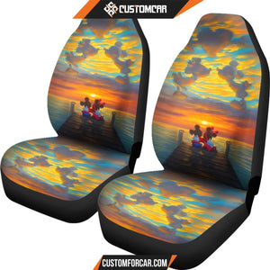 Mickey And Minnie Love Romantic Car Seat Covers Mickey 