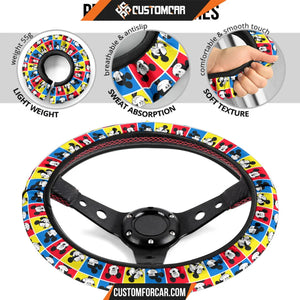 Mickey Cartoon Steering Wheel Cover | Mickey Head Emotion