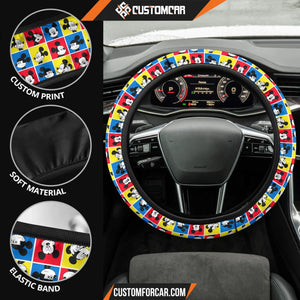Mickey Cartoon Steering Wheel Cover | Mickey Head Emotion