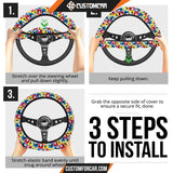 Mickey Cartoon Steering Wheel Cover | Mickey Head Emotion
