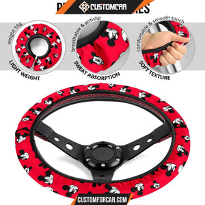 Mickey Cartoon Steering Wheel Cover | Mickey Head Emotion