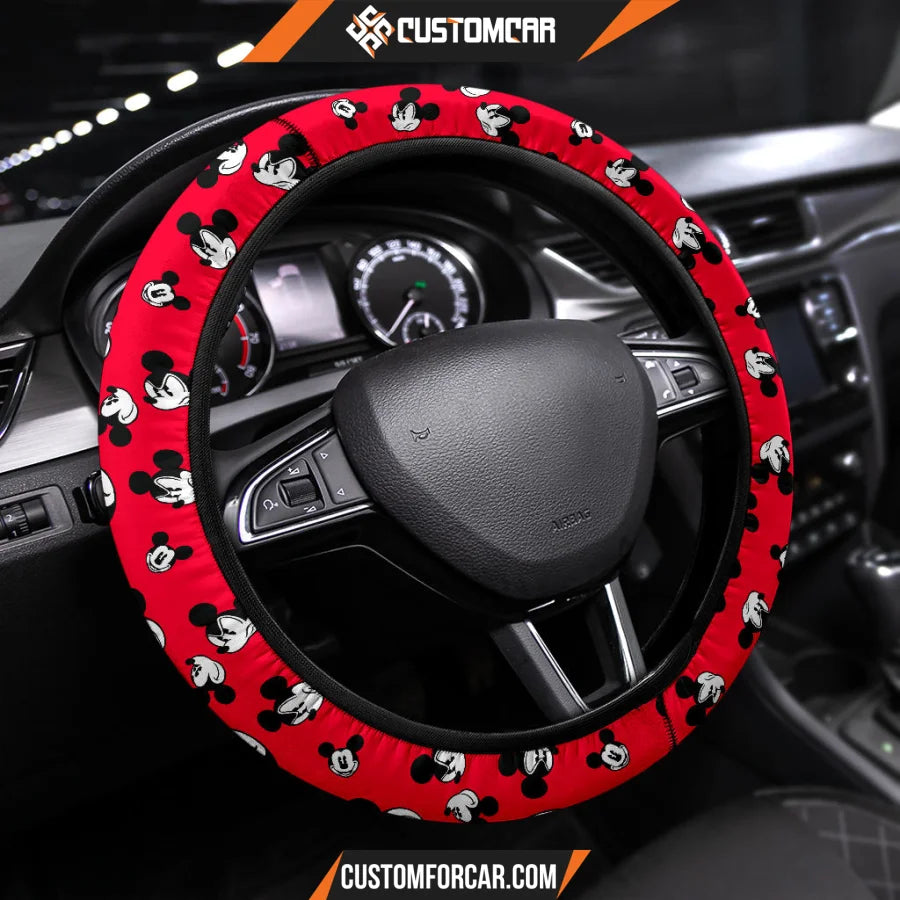 Mickey Cartoon Steering Wheel Cover | Mickey Head Emotion