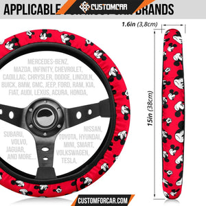 Mickey Cartoon Steering Wheel Cover | Mickey Head Emotion