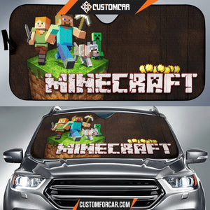 Mine Craft Car Sun Shade Game Car Accessories Custom For