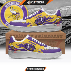 Minnesota Vikings Air Sneakers NFL Custom Sports Shoes