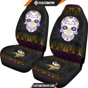 Minnesota Vikings American Football Club Skull Car Seat