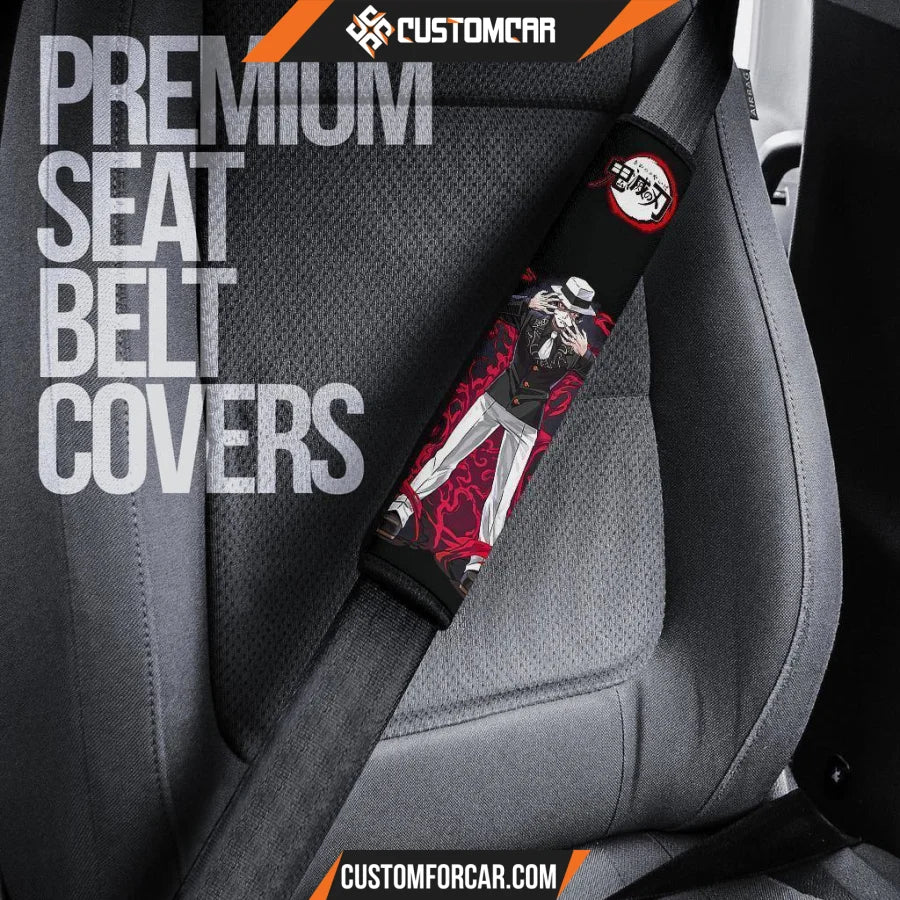 Muzan Kibutsuji Seat Belt Covers Demon Slayers Anime Car 