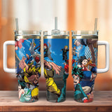 My Hero Academia Anime Personalized 40oz Tumbler With Handle and Straw