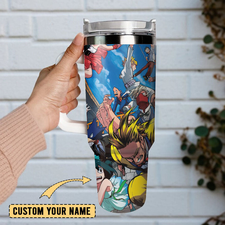 My Hero Academia Anime Personalized 40oz Tumbler With Handle and Straw