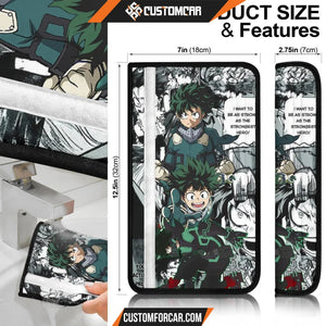 My Hero Academia Anime Seat Belt Covers | MHA Izuku Green 