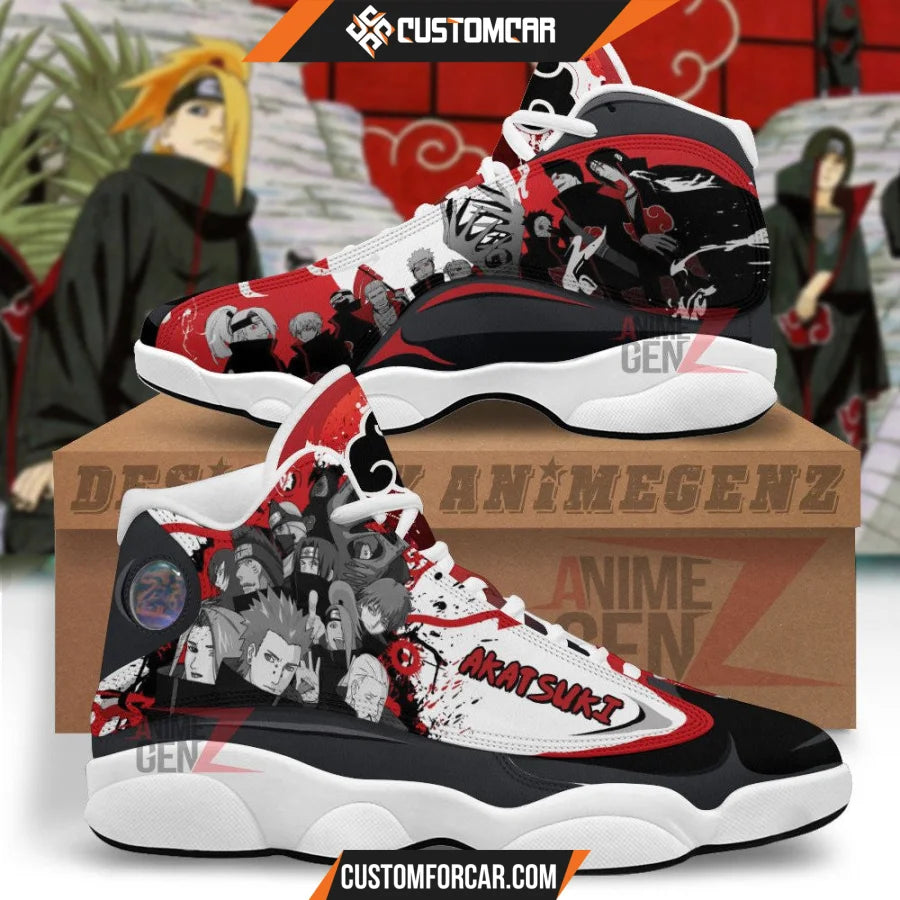 Naruto Akatsuki Air Jordan 13 Sneakers Custom Anime Shoes