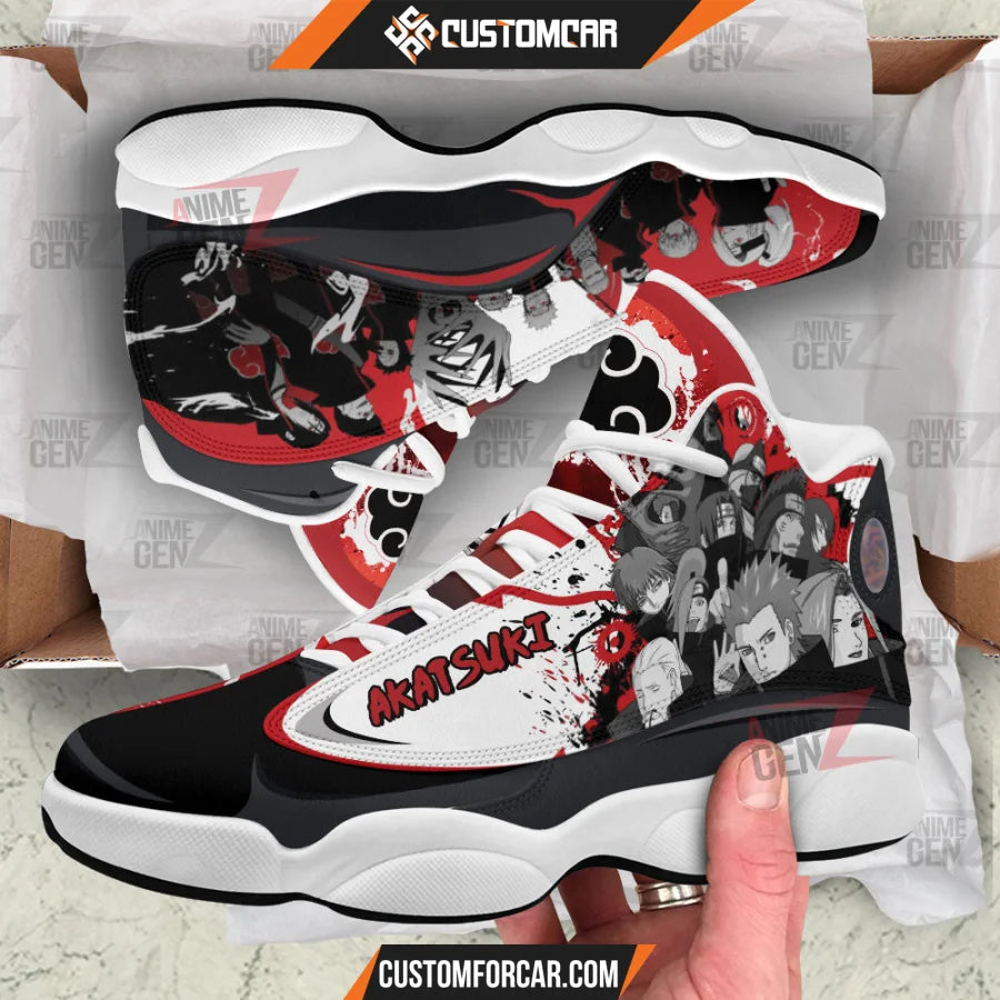 Naruto Akatsuki Air Jordan 13 Sneakers Custom Anime Shoes