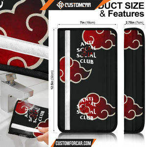 Naruto Akatsuki Anti Social Club Dark Red Cloud Patterns