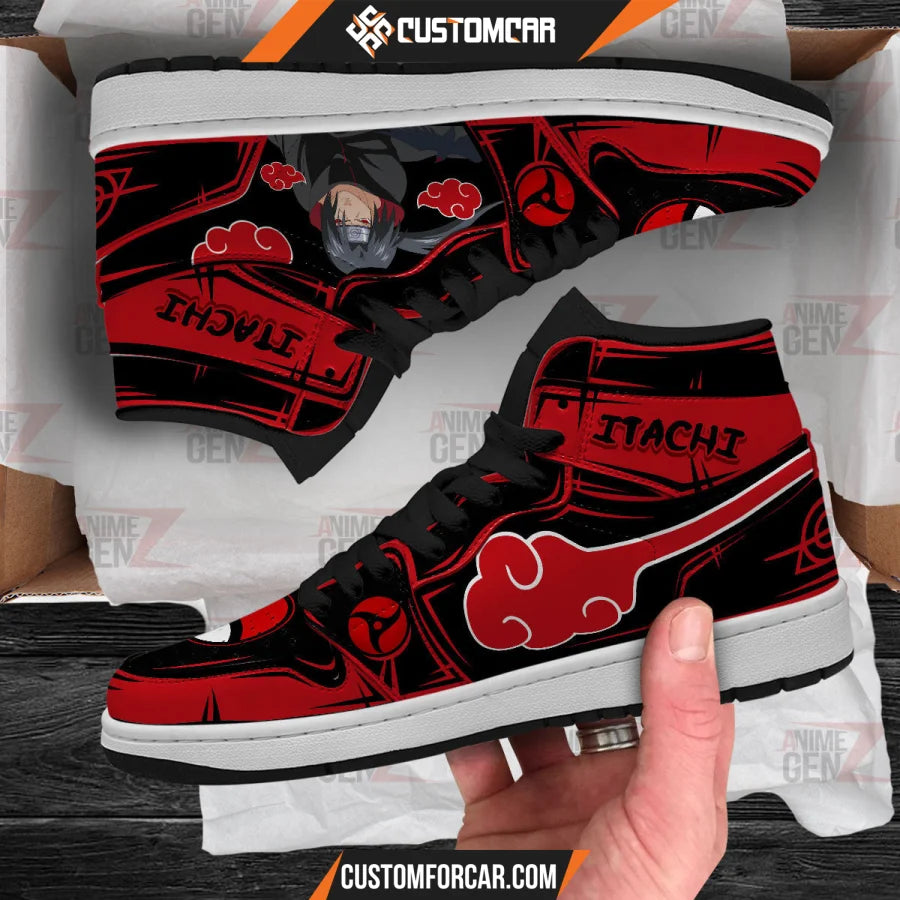 Naruto Akatsuki JD Sneakers Itachi Uchiha Custom Anime Shoes