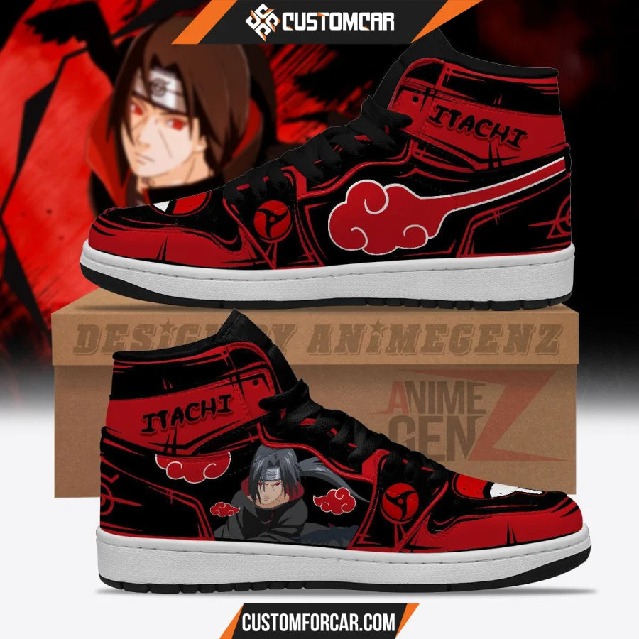 Naruto Akatsuki JD Sneakers Itachi Uchiha Custom Anime Shoes