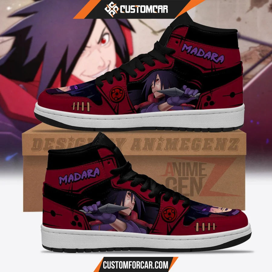 Naruto Anime JD Sneakers Madara Uchiha Anime Shoes