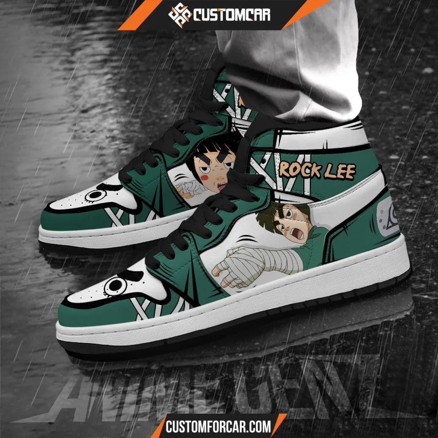 Naruto Anime JD Sneakers Rock Lee Custom Anime Shoes