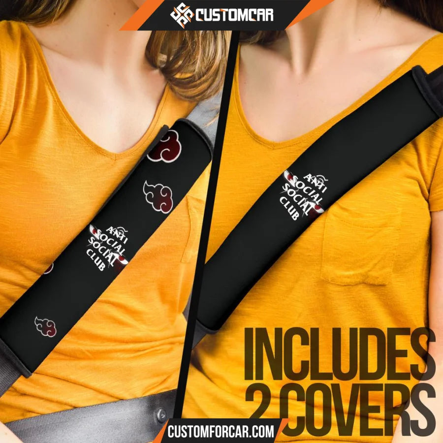 Naruto Anime Seat Belt Covers Akatsuki Anti Social Social