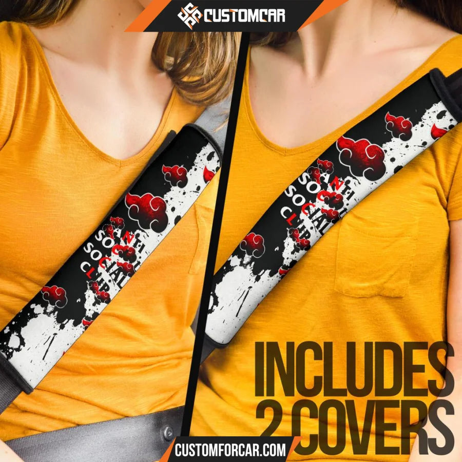 Naruto Anime Seat Belt Covers Akatsuki Anti Social Social