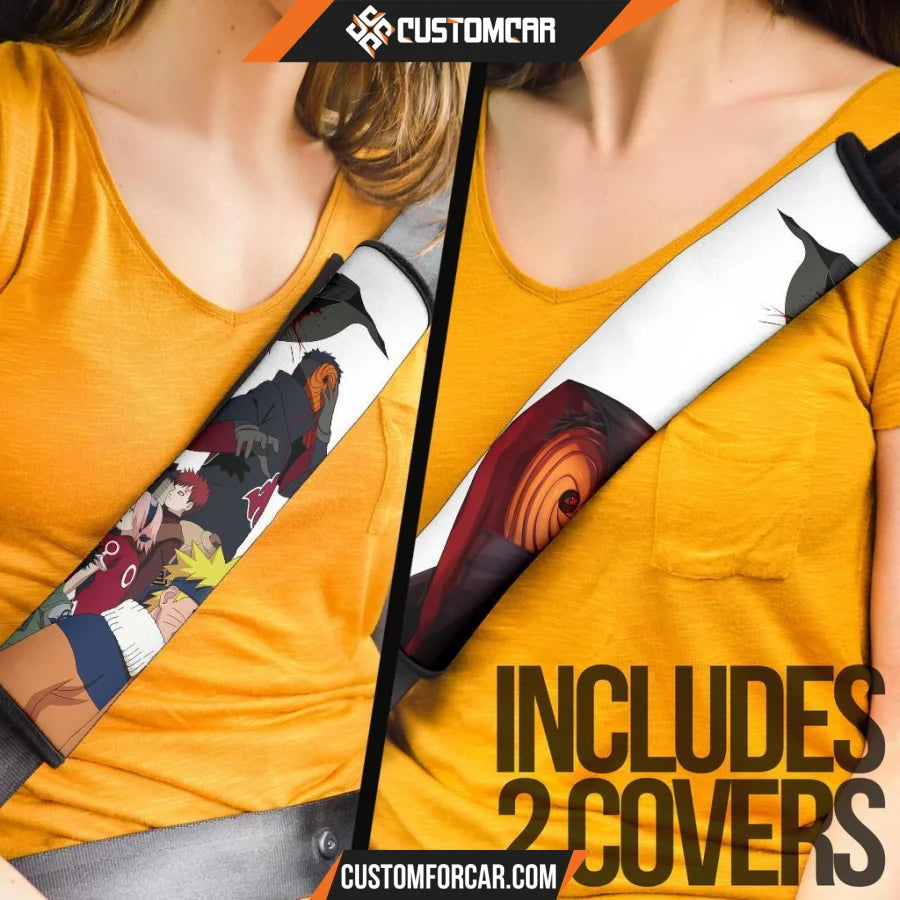 Naruto Anime Seat Belt Covers | Naruto And Friends Konoha 