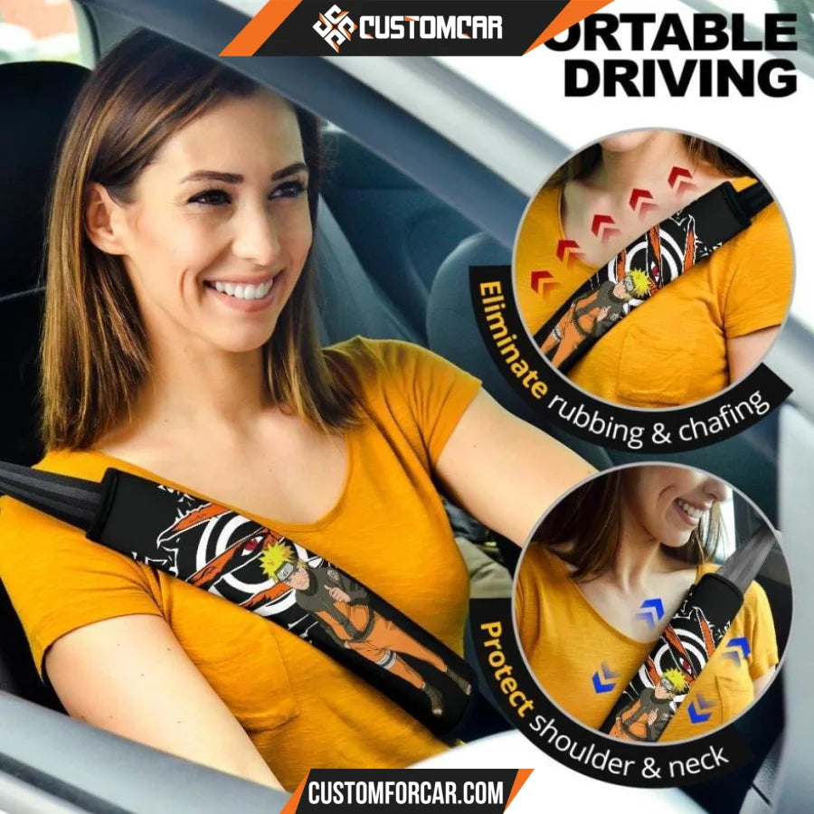 Naruto Anime Seat Belt Covers | Naruto Eight Seal Kurama 