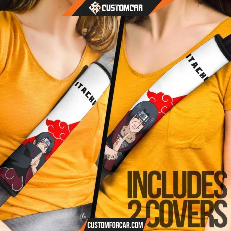 Naruto Anime Seat Belt Covers | Itachi Ninjutsu Akatsuki 