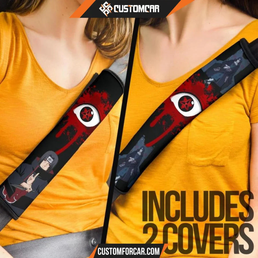 Naruto Anime Seat Belt Covers | Itachi Sitting On Throne 