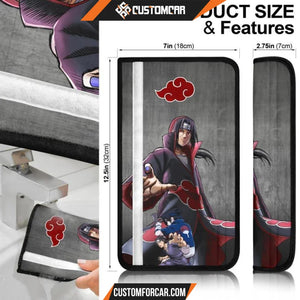 Naruto Anime Seat Belt Covers | Itachi Uchiha Sharingan 