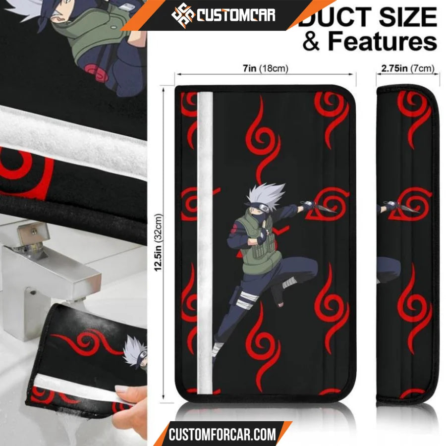 Naruto Anime Seat Belt Covers | Kakashi Hatake Sharingan 