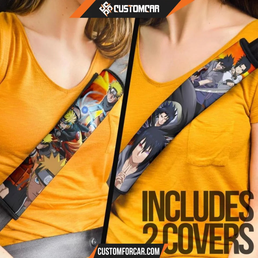 Naruto Anime Seat Belt Covers - Naruto Vs Sasuke Power Final