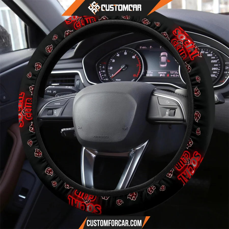 Naruto Anime Steering Wheel Cover Akatsuki Anti Social