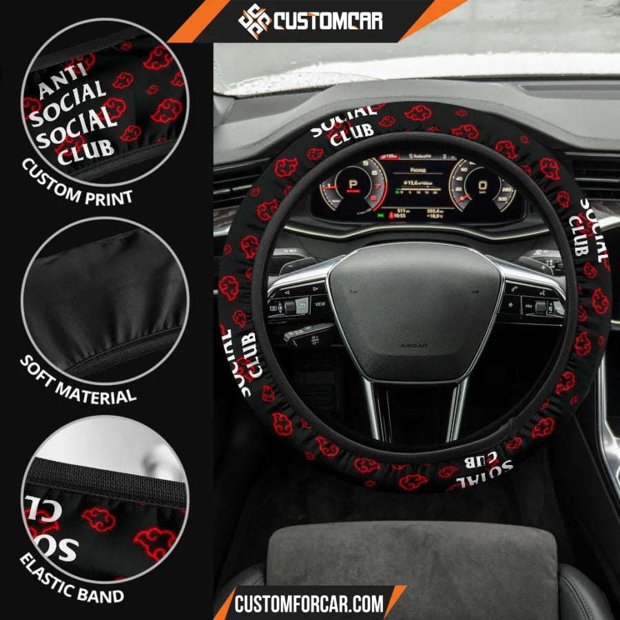 Naruto Anime Steering Wheel Cover Akatsuki Anti Social