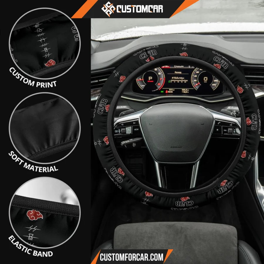 Naruto Anime Steering Wheel Cover Akatsuki Anti Social