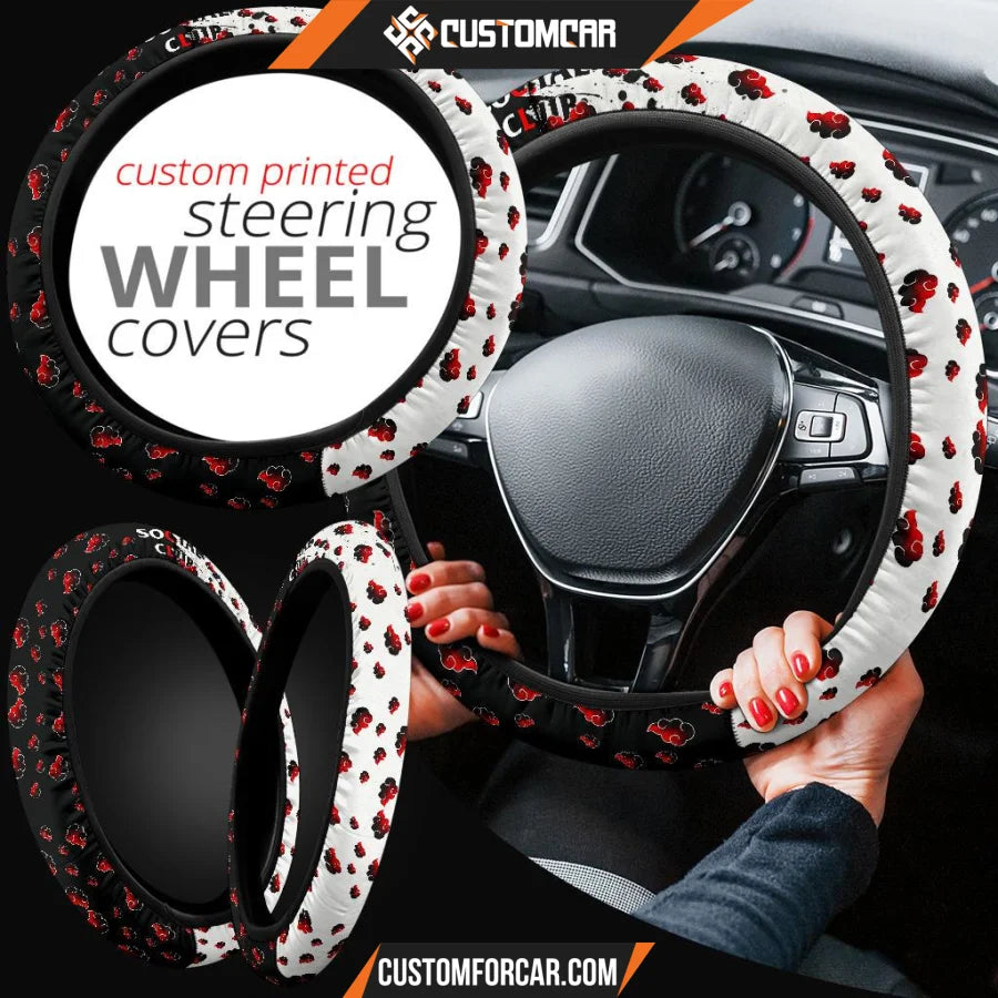 Naruto Anime Steering Wheel Cover Akatsuki Anti Social