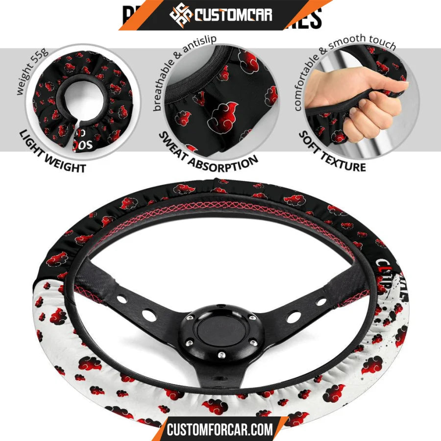 Naruto Anime Steering Wheel Cover Akatsuki Anti Social