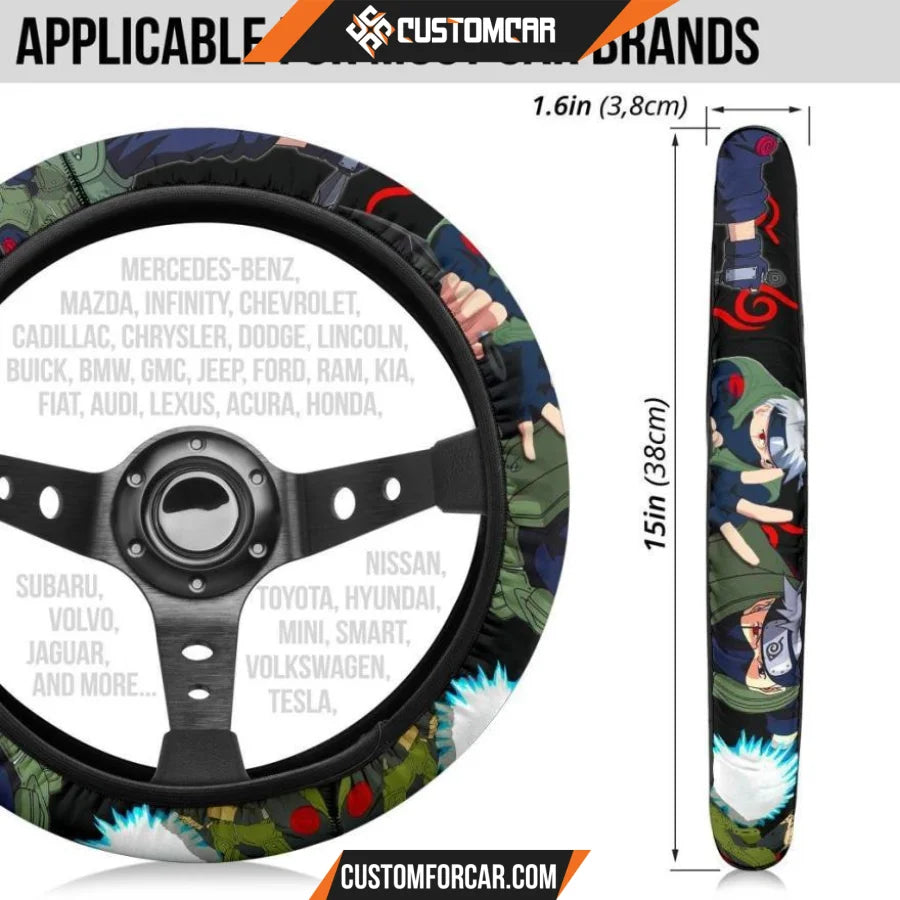 Naruto Anime Steering Wheel Cover | Kakashi Hatake Sharingan