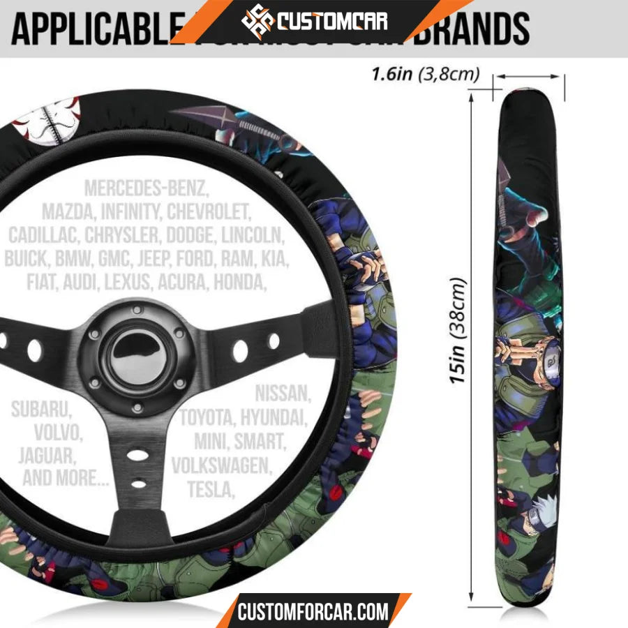 Naruto Anime Steering Wheel Cover | Kakashi Power Moments 