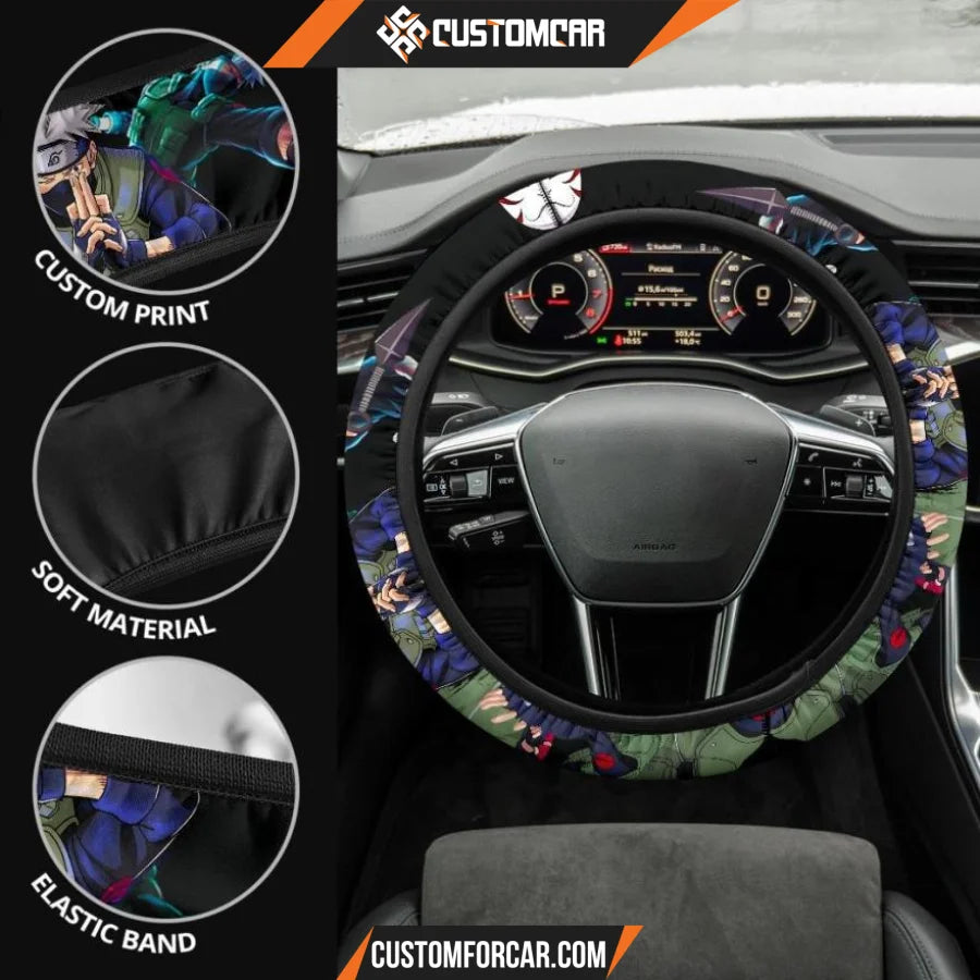 Naruto Anime Steering Wheel Cover | Kakashi Power Moments 