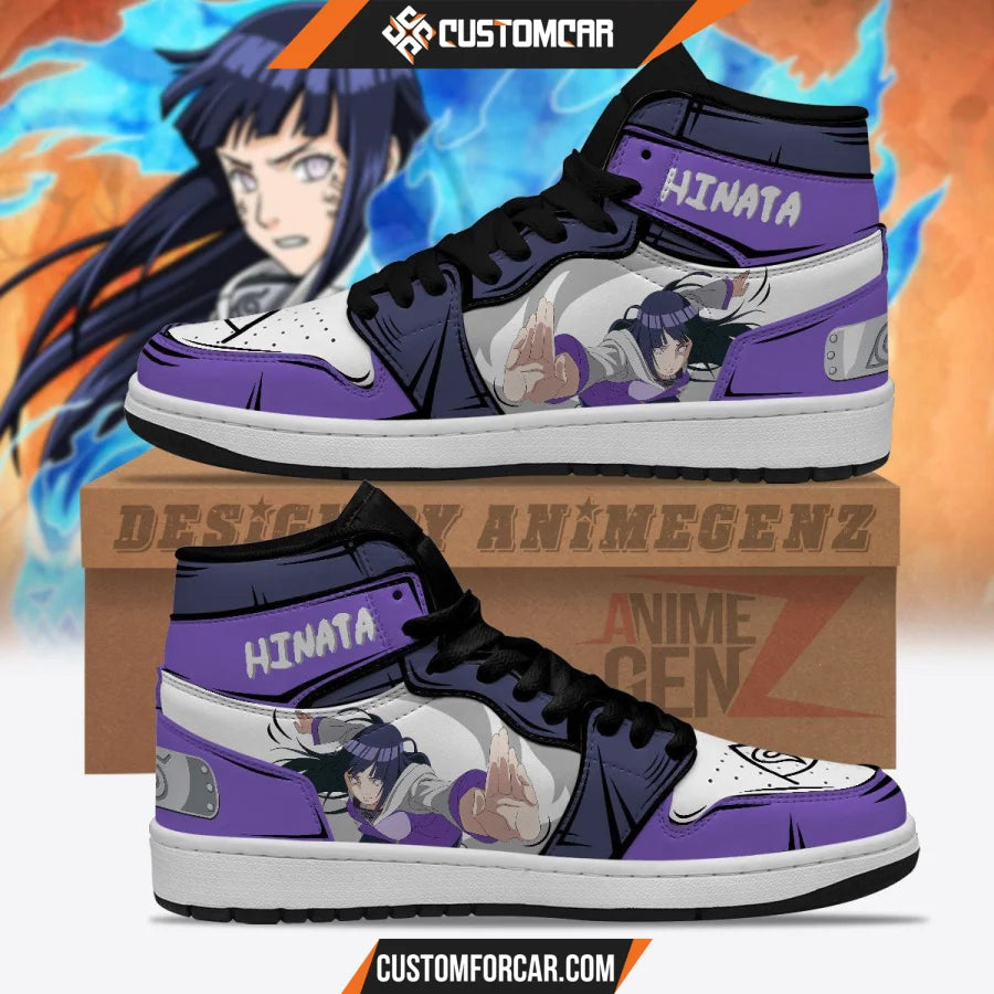 Naruto Hinata Hyuga JD Sneakers Custom Anime Shoes