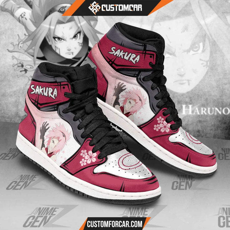 Naruto Sakura Haruno JD Sneaker Custom Anime Shoes