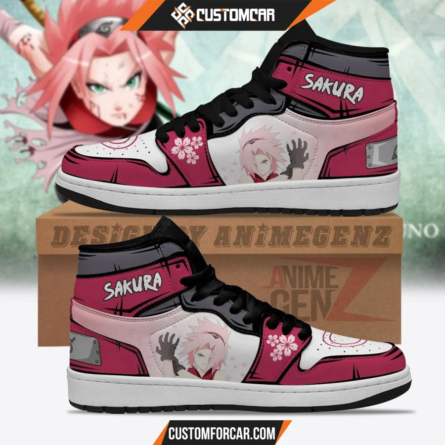 Naruto Sakura Haruno JD Sneaker Custom Anime Shoes